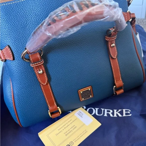 NTW Large Pebbled Leather Satchel in color Jeans - Picture 10 of 10